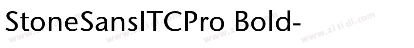 StoneSansITCPro Bold字体转换
